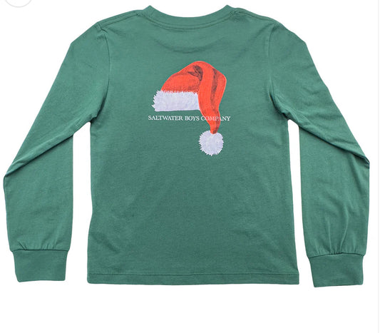 Graphic Tee LS , Santa Hat