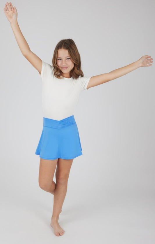 Jersey Crossover Waistband Skort , Marina