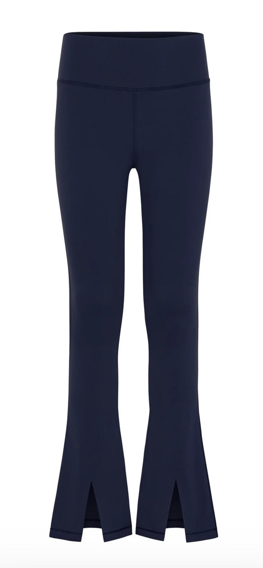 Adele Split Flare Leggings-Navy