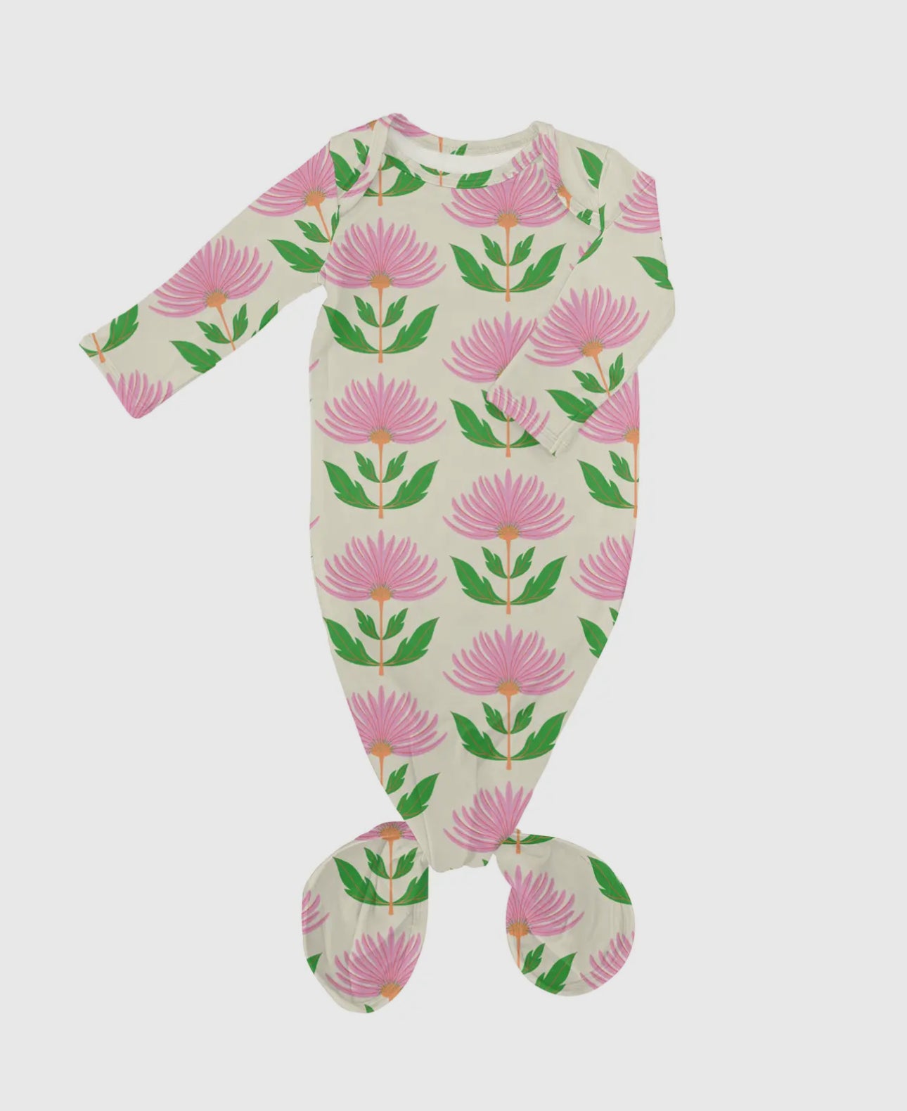Knotted Gown , Pink Block Flower