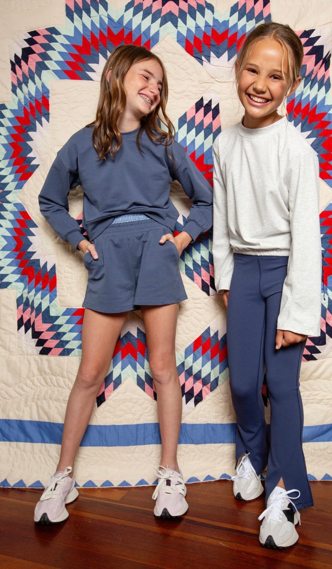 Adele Split Flare Leggings-Navy