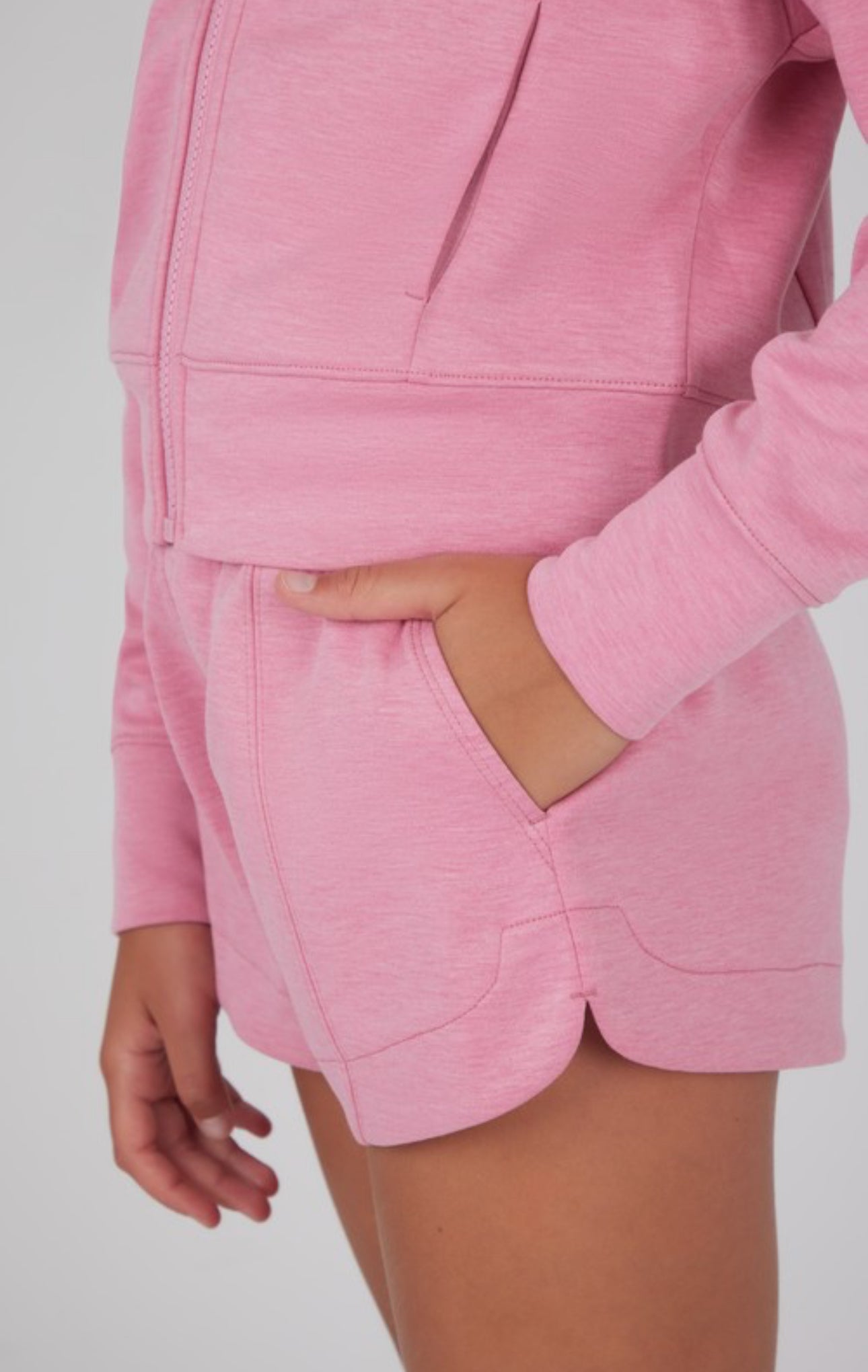 Scuba Jacket, Rib Tank and Shorts Set, White/Rose