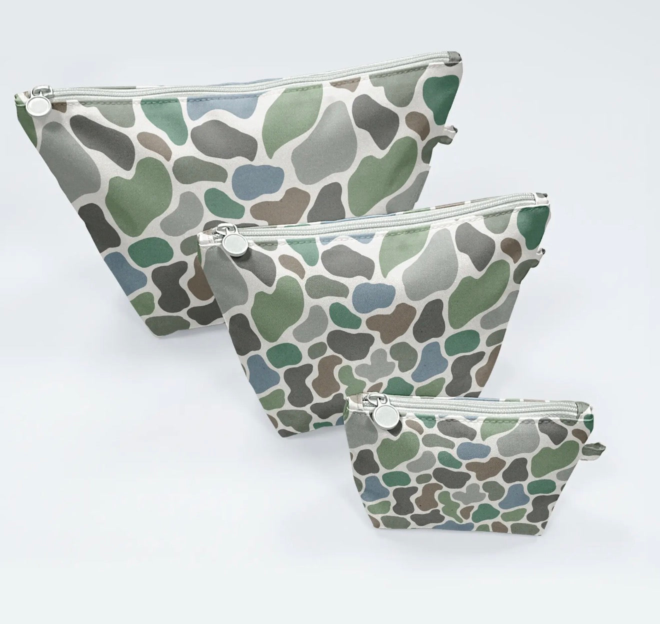 Easy Clean Pouch Set of 3, Pebble Camo