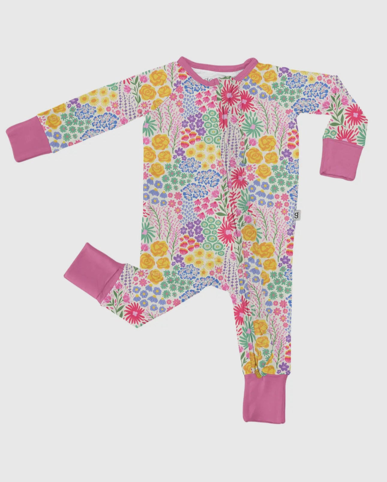 Flower Fields Ruffle Zip Pajamas