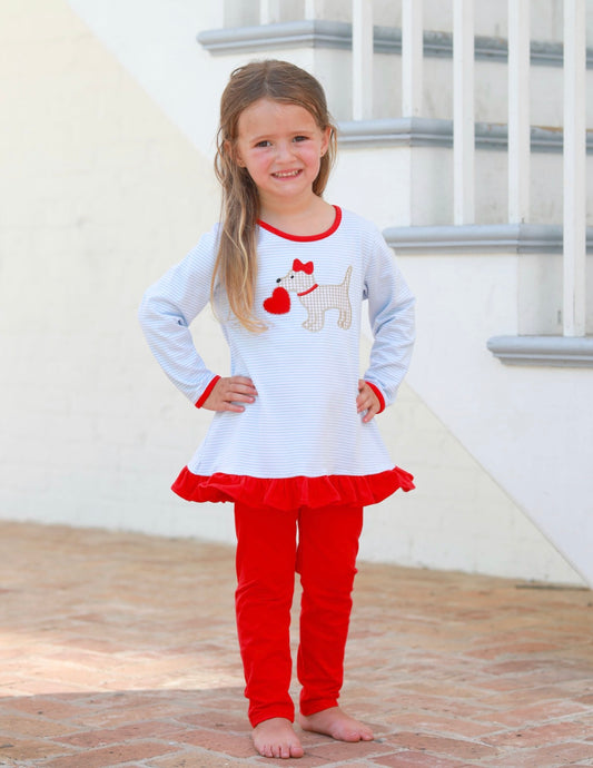 Pant Set, Puppy Love Ruffle