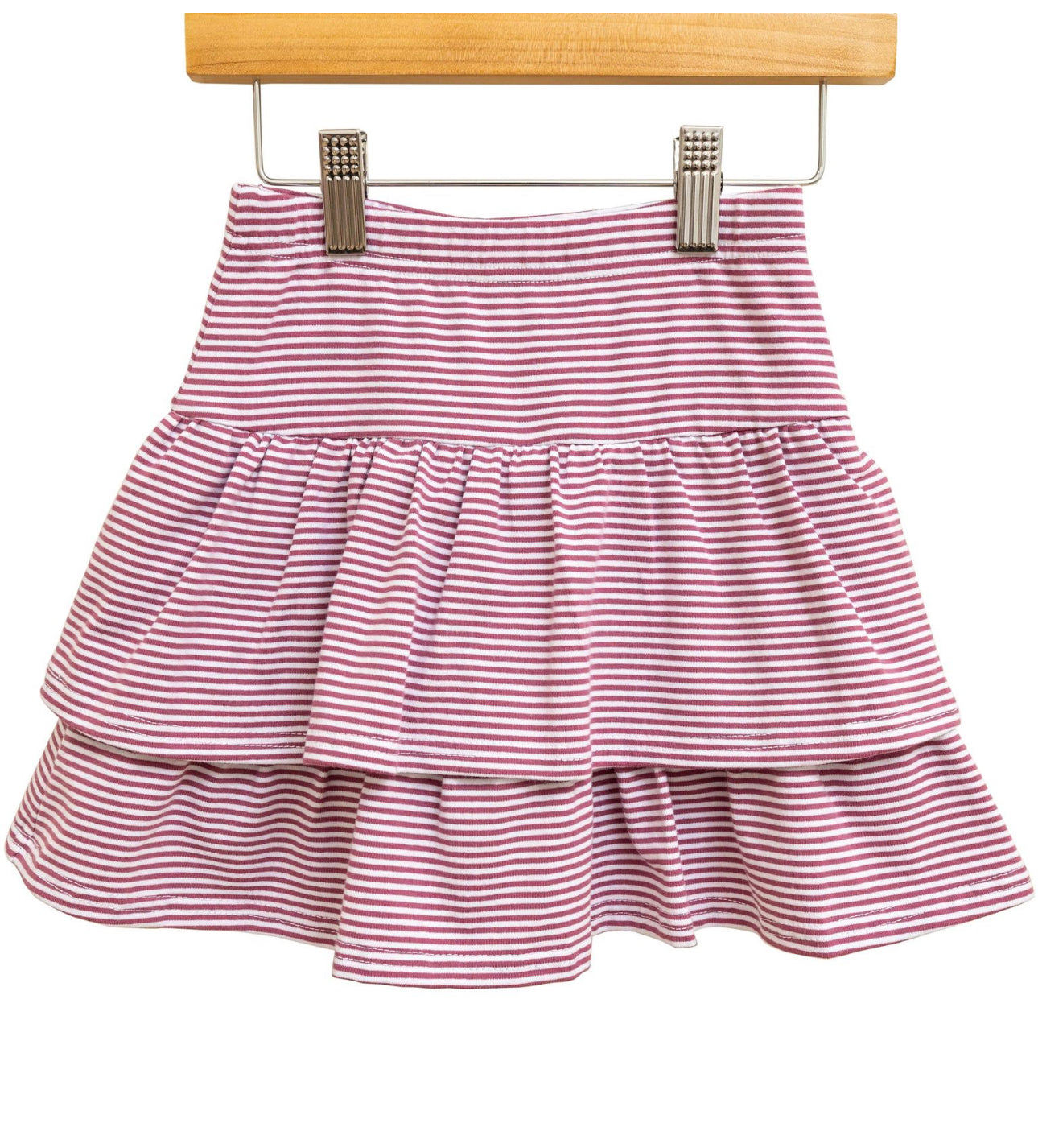 Rosemary Skort-Cranberry Stripe