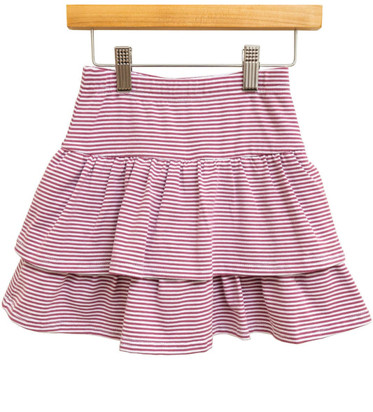 Rosemary Skort-Cranberry Stripe