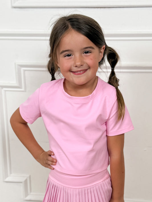 Petal Pink Airsoft Crop Tee