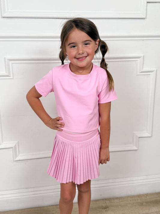 Petal Pink Airsoft Crop Tee