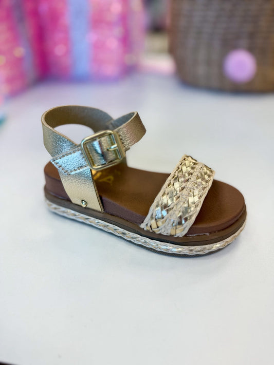 Lil Buffy Natural/Gold Mia Sandal