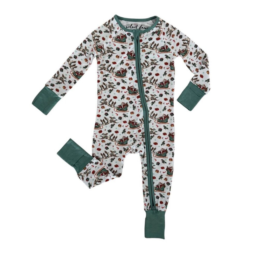 Bamboo Zipper Pajamas, Mallards & Mistletoe