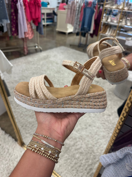 Little Belisima Natural Gold Sandal