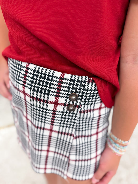 Plaid Wrap Skort