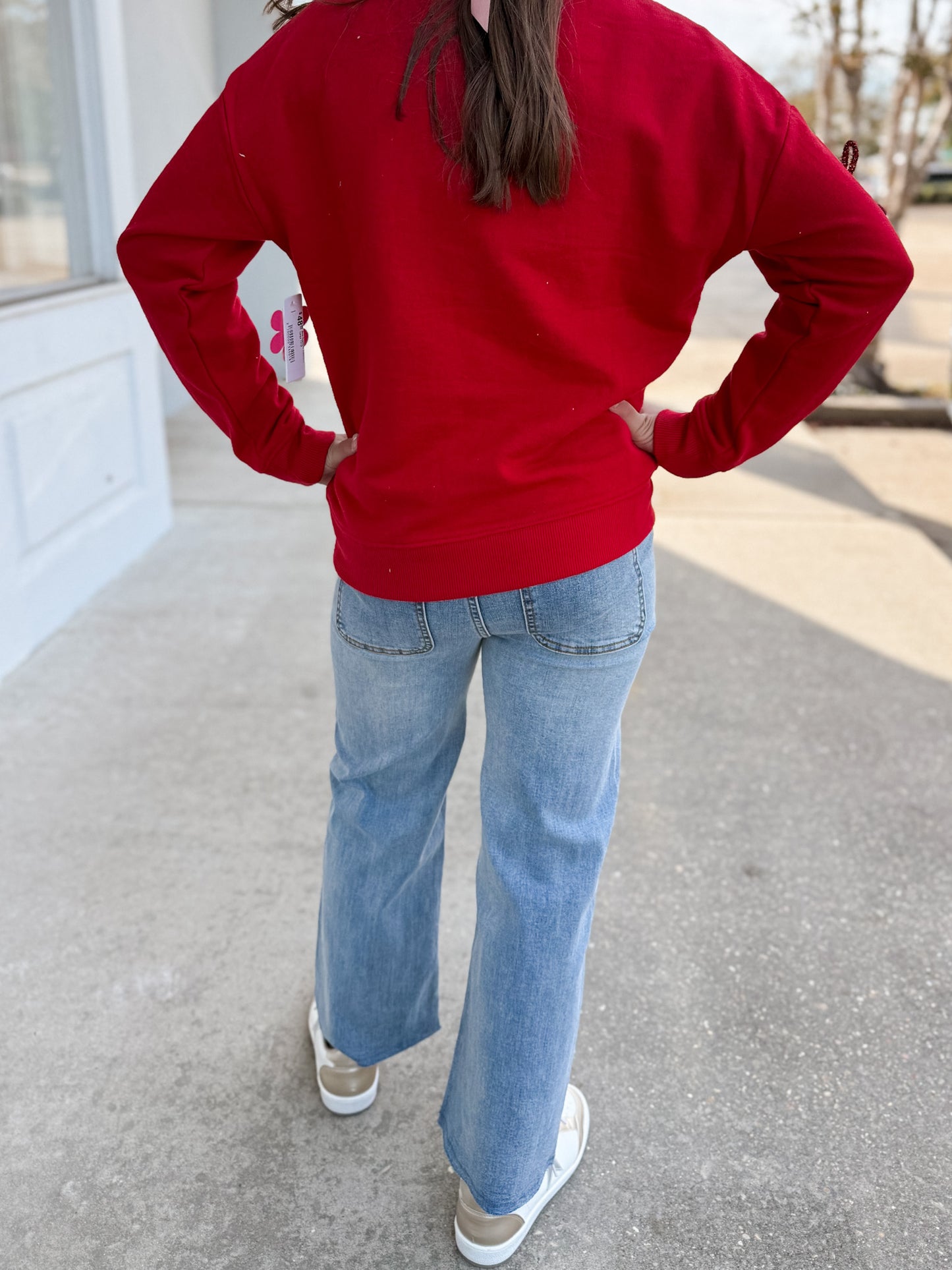 Bow Applique Sweatshirt