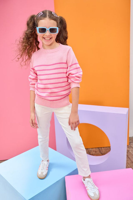 Striped Sweater - Pink