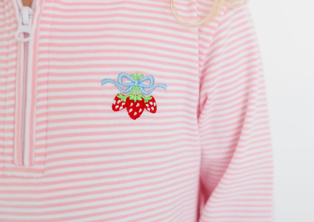 1/4 Zip Pullover, Strawberries