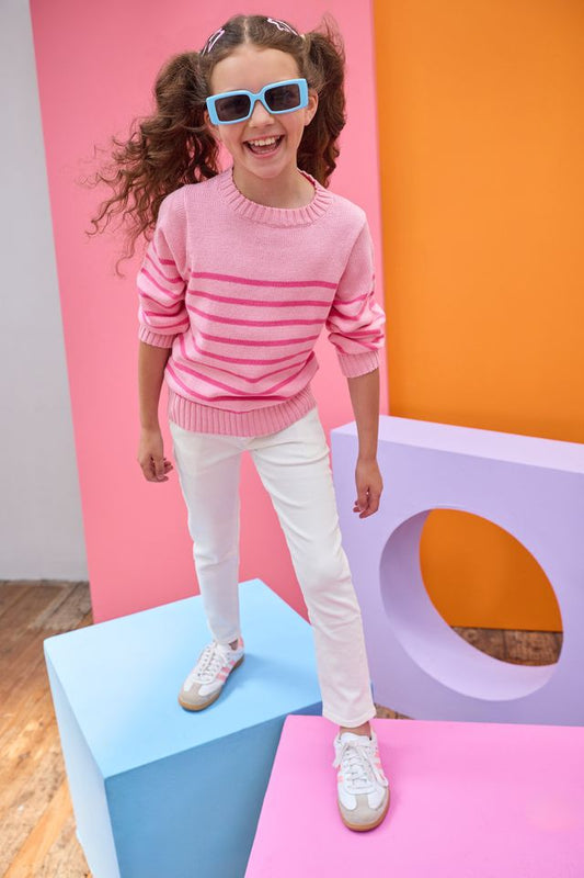 Striped Sweater - Pink