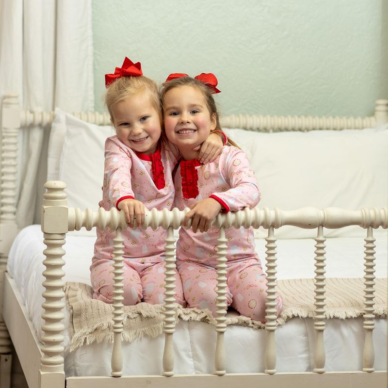 Milk and Cookies Lounge Set, Ruffle Pink