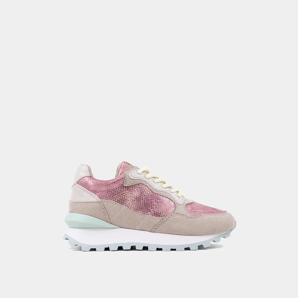 Phoebe Mini Toddler Pink Snake Sneakers