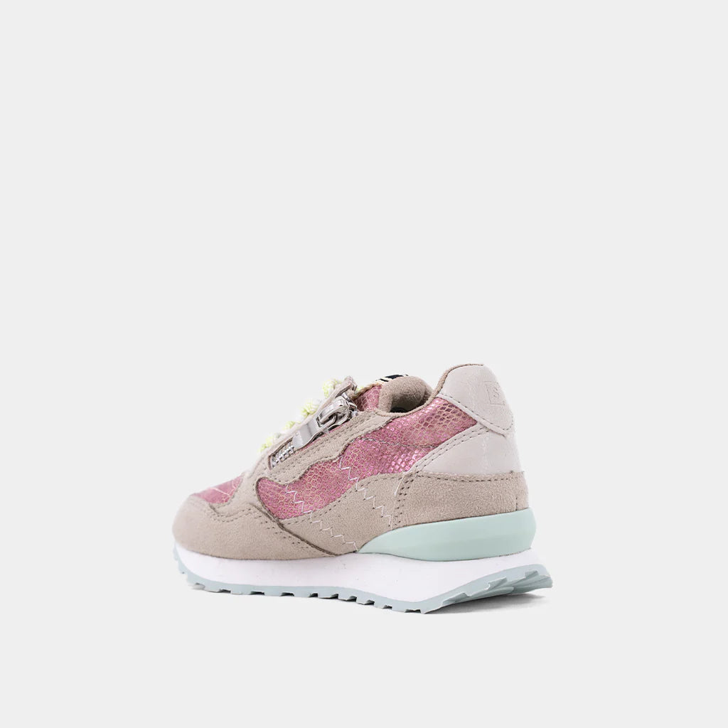 Phoebe Mini Toddler Pink Snake Sneakers