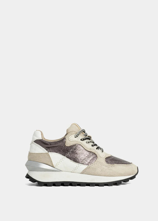 Phoebe Kid Mini Pewter Sneakers