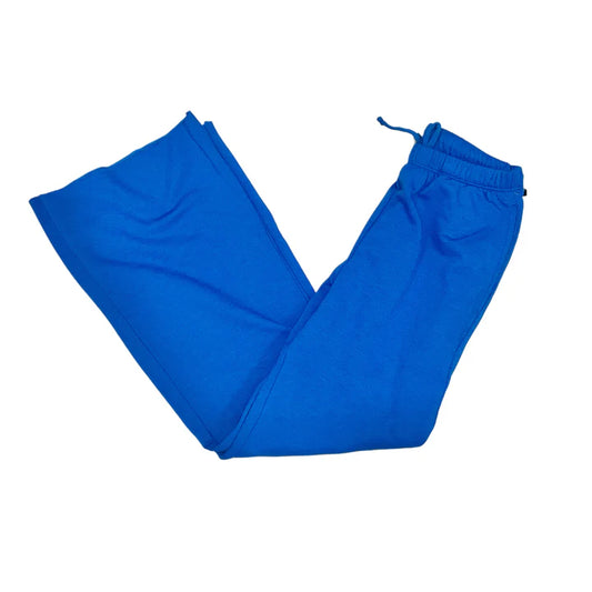 Cloud Narrow Wide Leg Raw Edge Pant, Bluberry