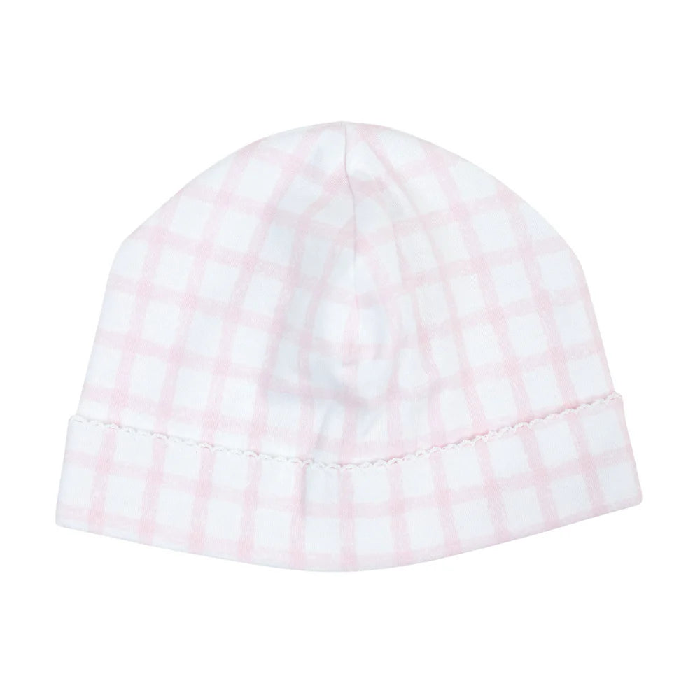 Pima Cotton Saylor Beanie, Pink Gingham