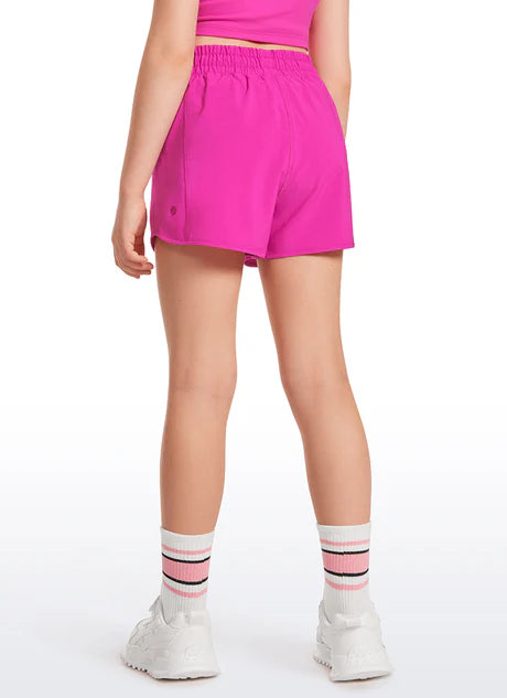 Hibiscus Purple Feathery Fit Soft Mesh Liner Shorts with Pockets