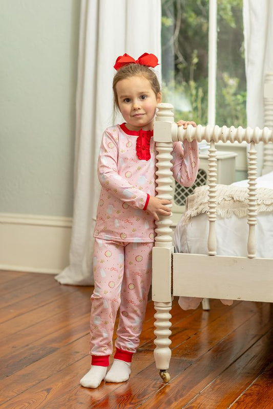 Milk and Cookies Lounge Set, Ruffle Pink