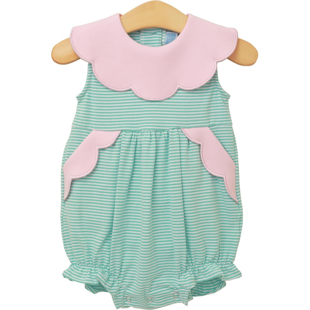 Penelope Bubble-Mint Stripe/Light Pink