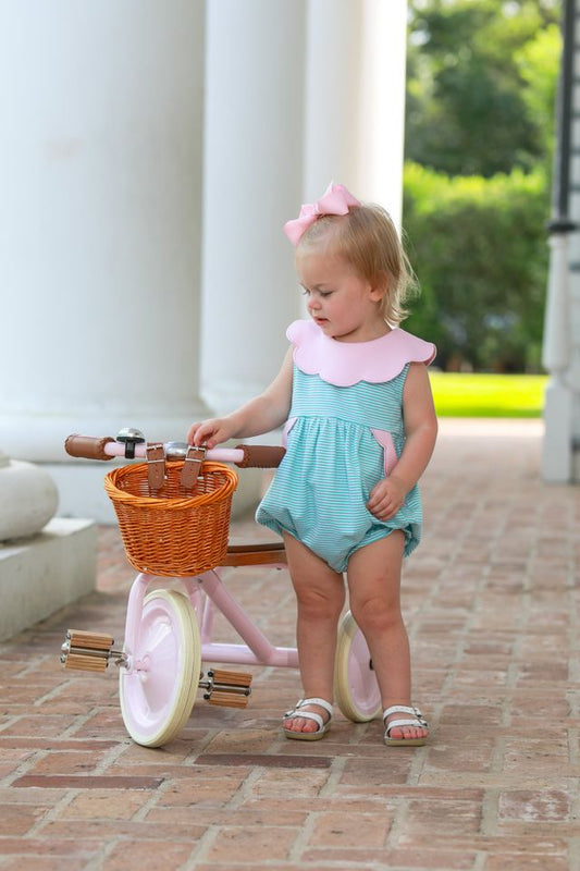 Penelope Bubble-Mint Stripe/Light Pink