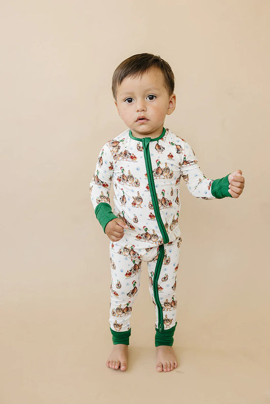 Bamboo Zipper Pajamas , Merry Mallards