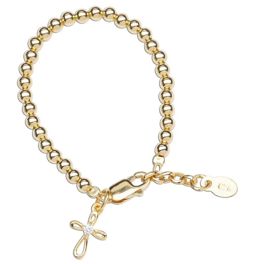 14K Lenox Cross Bracelet