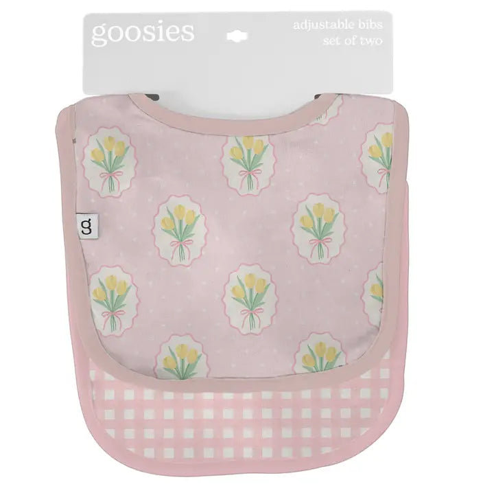 Fancy Tulips Bib Set