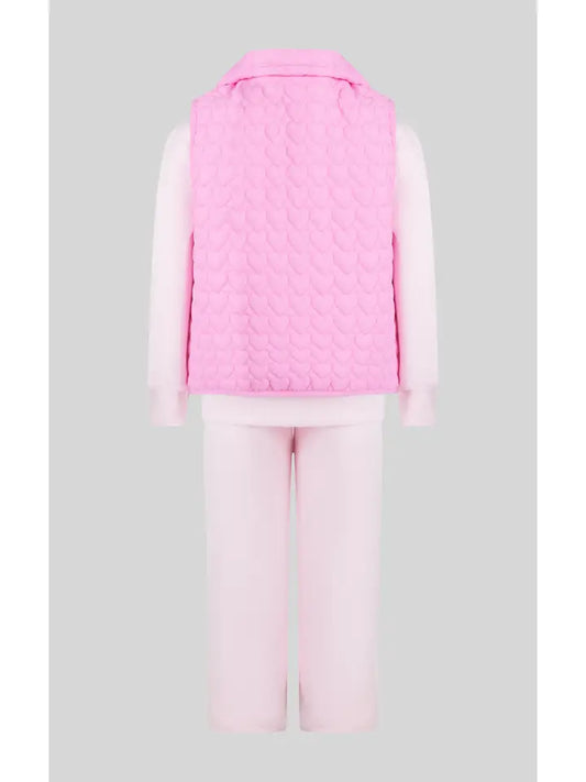 Toddler Quilted Puffy Vest, Pullover 3 Piece Set