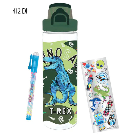 Pop Open Water Bottle, Dinosaur