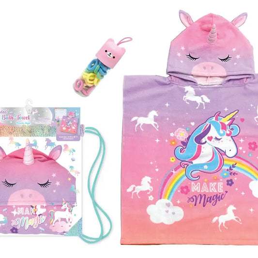 Hooded Beach and Bath Towel, Unicorn