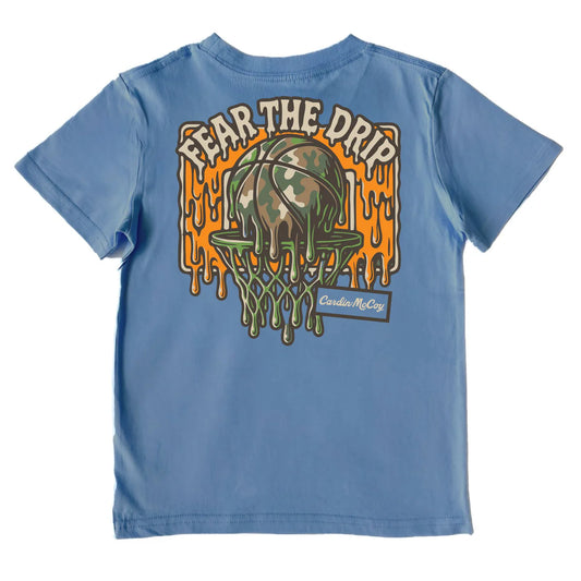 Performance Tee, Blue Basketball Fear The Drip