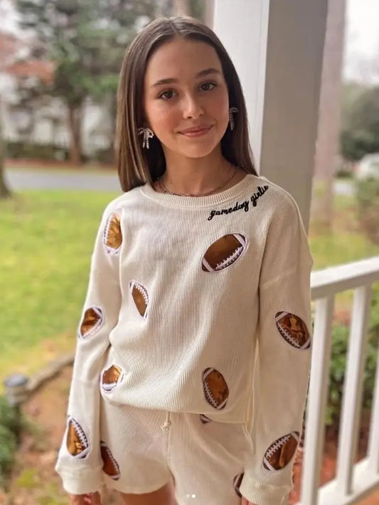 Gameday Applique Football Pullover