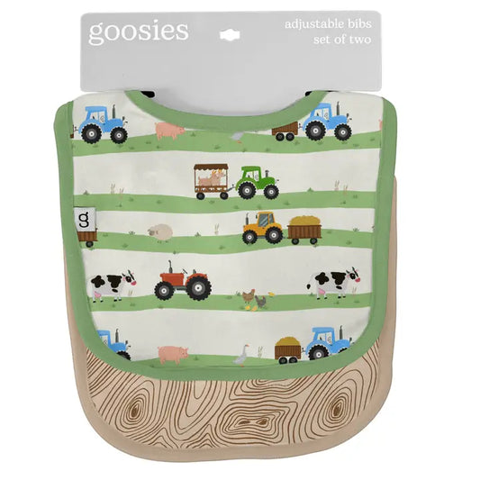 Farm Stripes Bib Set