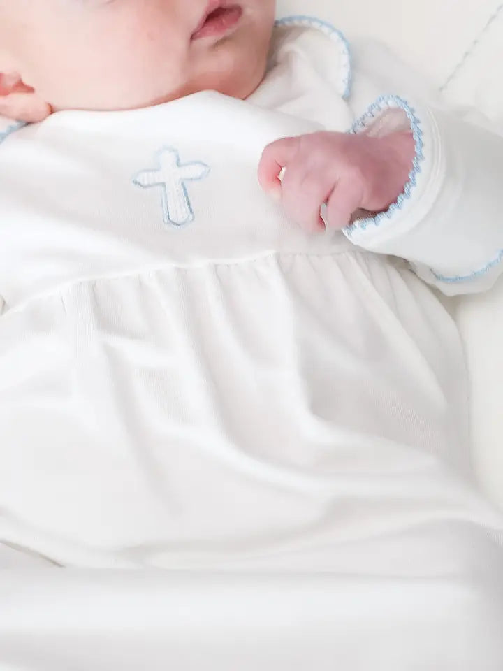 Blue Cross Infant Gown-NB