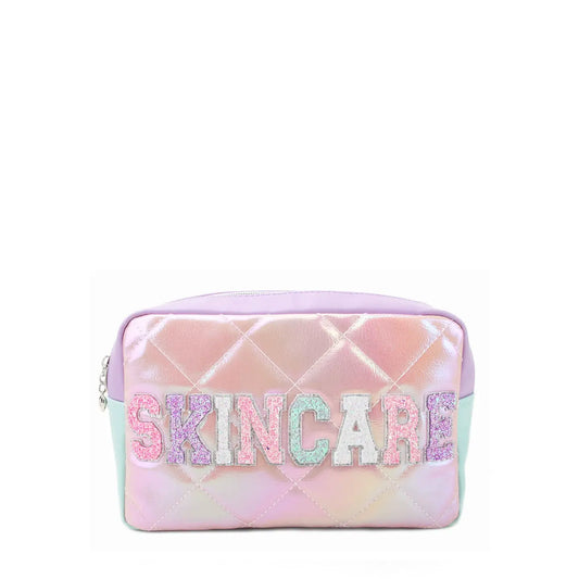 Skincare Metallic Quilted Pouch