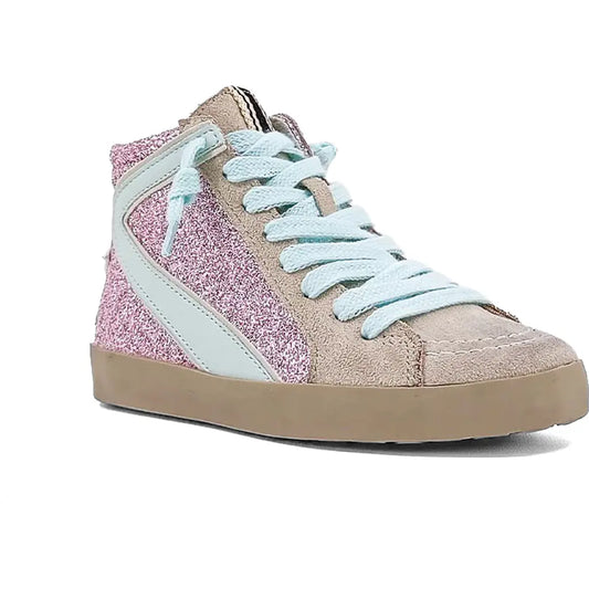 Rooney Pink Glitter High Top