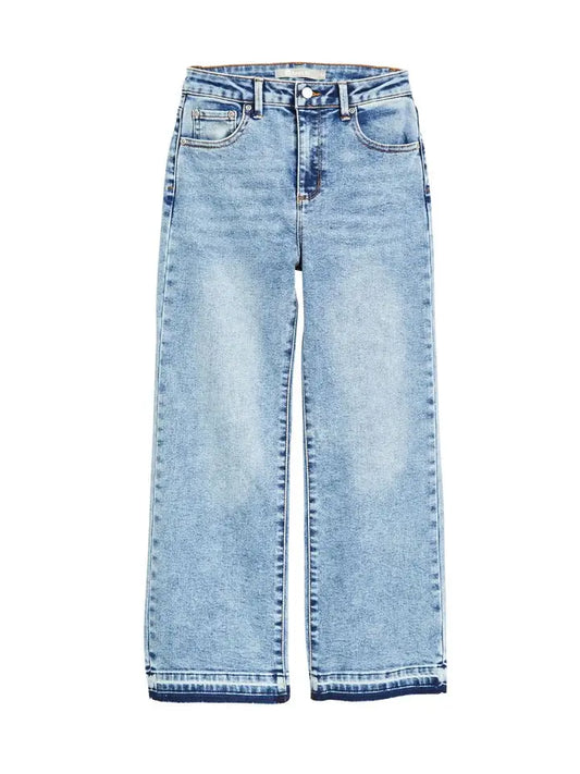 Wide Leg Straight Crop Jeans