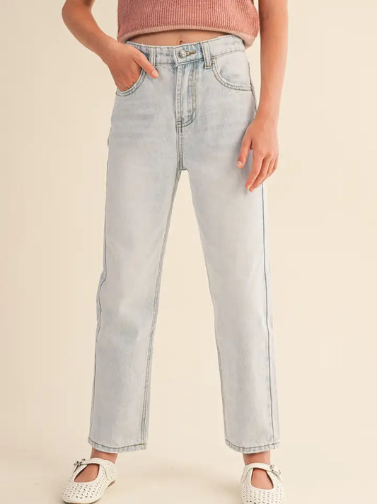 Straight Leg Denim Pants