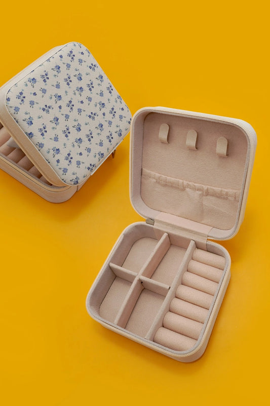 Jewelry Travel Box Case, Bow Fuchsia