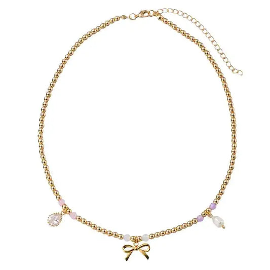 Pink, Lavender, Moonstone Accent Necklace