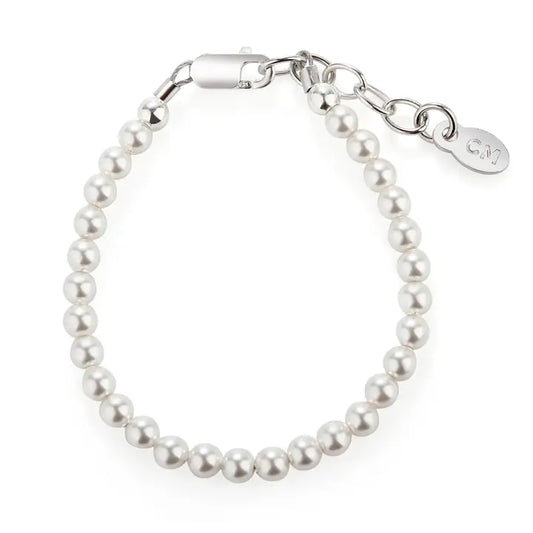 Serenity Silver Dainty Pearl Bracelet