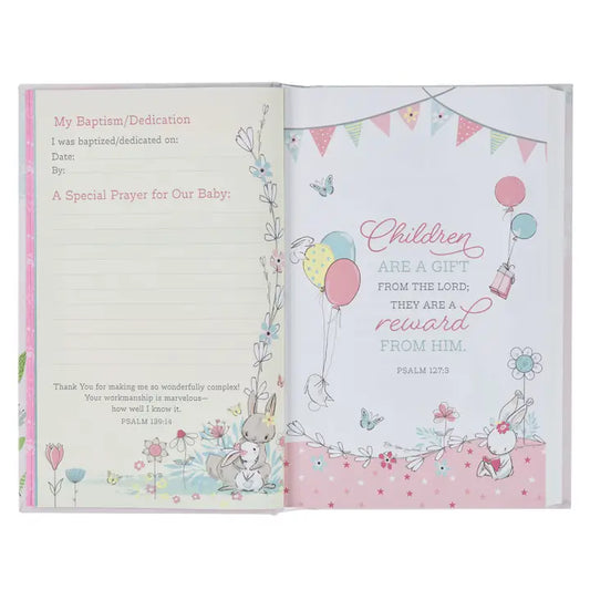 NLT Infant Hardcover Bible Pink
