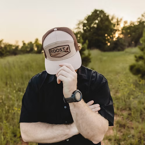 Khaki 7 Panel Duck Patch Hat